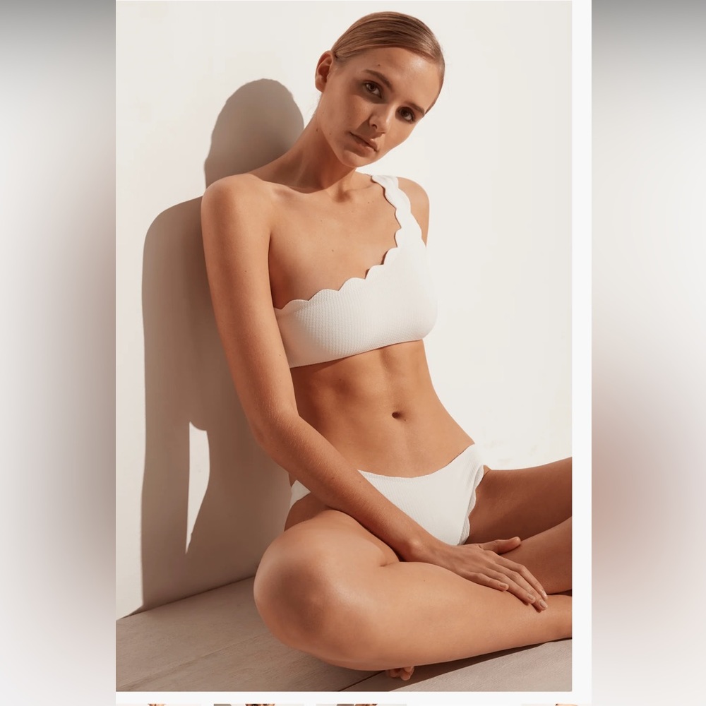 Marysia Santa Barbra coconut two piece one shoulder